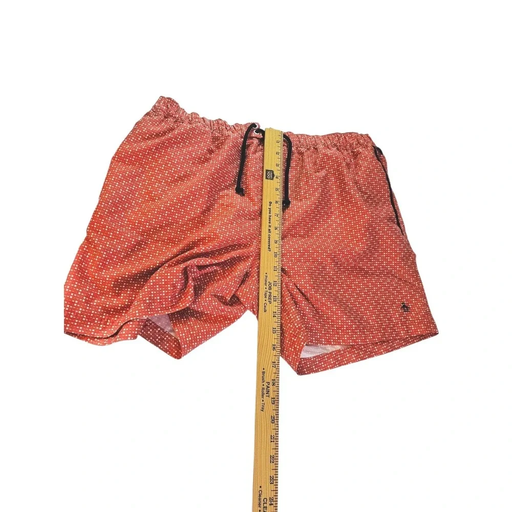 Original Penguin  By Munsing Wear Lined Orange Polka‎ Dot XL Swim Trunks Shorts
